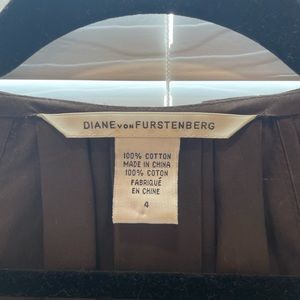 Diane von Furstenberg Tie Front Brown Dress Size 4